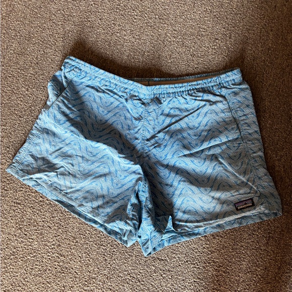Patagonia Baggies 5” Blue Patterned Shorts - Picture 1 of 3